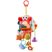  Tengeri állatos érzékenyítő kocka függő játékkal bébijáték babakocsira