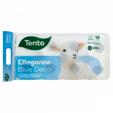 Tento Ellegance Blue Decor toalettpapír 3 rétegű, 16 tekercs higiéniai papíráru