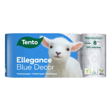 TENTO Ellegance Blue Decor WC papír - 3 rétegű, 8 tekercs higiéniai papíráru