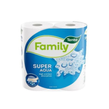 TENTO Kéztörlő, tekercses, 2 rétegű, TENTO &quot;Family Super Aqua&quot;, fehér higiéniai papíráru