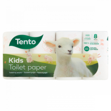 Tento Kids toalettpapír 3 rétegű 8 tekercs higiéniai papíráru