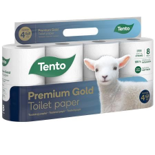 TENTO Prémium Gold 4 rétegű, kistekercses, 8 tekercs toalettpapír fehér (227921) (tento227921) higiéniai papíráru