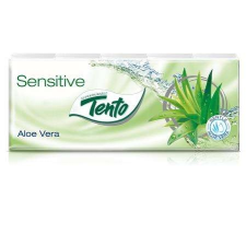 TENTO TENTO Papír zsebkendő, 3 rétegű, 10x10 db, TENTO "Family", aloe vera higiéniai papíráru