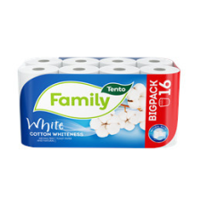  TENTO Wc-Toalettpapír Family Cotton White 2 rétegű 16 tekercses higiéniai papíráru