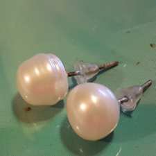  Tenyésztett gyöngy fülbevaló, 0,8 cm-es fülbevaló