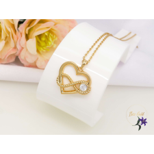  Teodóra gold filled medálos nyaklánc szív és végtelen  jellel -18K nyaklánc