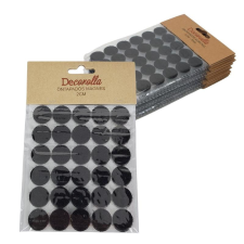  Tépőzár korongok fekete 30db x 12csomag - OKOSÁR! dekorációs kellék