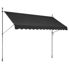  Terasz napellenző kézi tekerővel 350 x 120 cm fekete kerti bútor