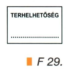  Terhelhetöség F29 információs címke