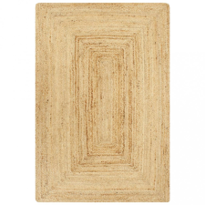  Természetes színű kézzel font jutaszőnyeg 120 x 180 cm lakástextília