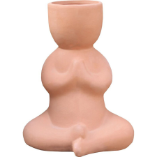 Terrakotta szobor kaspó 12,5 cm x 17 cm kerti dekoráció