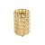Tesa dekoratív arany gyertyatartó kristályokkal 12x17 cm