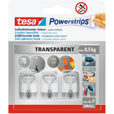 Tesa Powerstrips Small Ragasztó kampók 3 db Fehér, Nemesacél (57615-00003-00) ragasztó