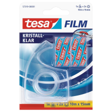 Tesa Ragasztószalag 15mmx10m irodai 2 db víztiszta szalag+adagoló 57319 Crystal Clear Tesa ragasztószalag