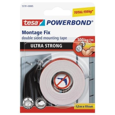 Tesa Ragasztószalag, kétoldalas, ultra erős, 19 mm x 1,5 m, TESA "Powerbond" ragasztószalag