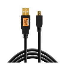 Tether Tools TetherPro Kábel USB 2.0. &gt; Mini-B 5pin 4.6m fekete - (CU5450) kábel és adapter