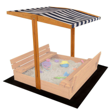  Tető a gyermek fa homokozóhoz Baby Mix 120x120 cm kék-fehér homokozó
