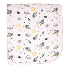 Tetra textil babatakaró 75x80cm - ürhajó mintás babaágynemű, babapléd