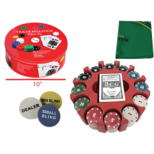  Texas Hold’em póker szett 240 zsetonnal és játékszőnyeggel társasjáték