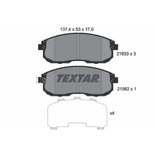 TEXTAR fékbetétkészlet, tárcsafék 2163301 fékbetét
