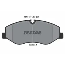 TEXTAR fékbetétkészlet, tárcsafék 2206201 fékbetét
