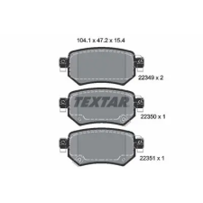 TEXTAR fékbetétkészlet, tárcsafék 2234901 fékbetét