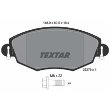 TEXTAR fékbetétkészlet, tárcsafék 2327904 autóalkatrész