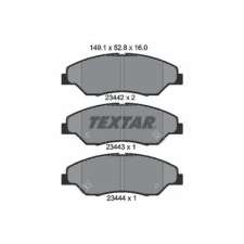 TEXTAR fékbetétkészlet, tárcsafék 2344201 autóalkatrész