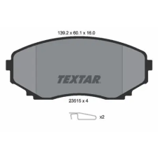 TEXTAR fékbetétkészlet, tárcsafék 2351501 fékbetét