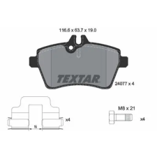 TEXTAR fékbetétkészlet, tárcsafék 2407701 fékbetét