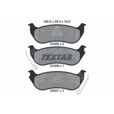 TEXTAR fékbetétkészlet, tárcsafék 2435501 fékbetét