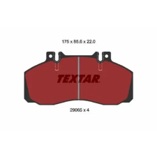 TEXTAR fékbetétkészlet, tárcsafék 2906504 autóalkatrész