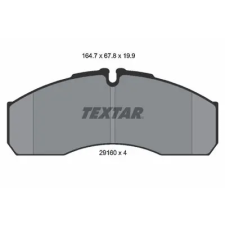TEXTAR fékbetétkészlet, tárcsafék 2916002 autóalkatrész