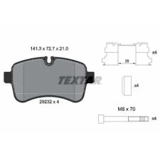 TEXTAR fékbetétkészlet, tárcsafék 2923201 autóalkatrész