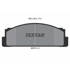 TEXTAR fékbetétkészlet, tárcsafék TEXTAR 2007304 autóalkatrész