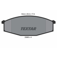 TEXTAR fékbetétkészlet, tárcsafék TEXTAR 2086301 autóalkatrész