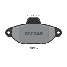 TEXTAR fékbetétkészlet, tárcsafék TEXTAR 2143602 autóalkatrész