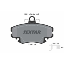 TEXTAR fékbetétkészlet, tárcsafék TEXTAR 2146306 autóalkatrész