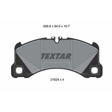 TEXTAR fékbetétkészlet, tárcsafék TEXTAR 2152401 autóalkatrész