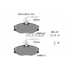 TEXTAR fékbetétkészlet, tárcsafék TEXTAR 2167403 autóalkatrész