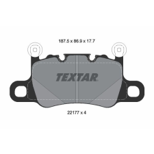 TEXTAR fékbetétkészlet, tárcsafék TEXTAR 2217701 autóalkatrész