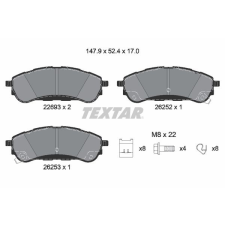 TEXTAR fékbetétkészlet, tárcsafék TEXTAR 2269301 autóalkatrész