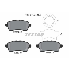 TEXTAR fékbetétkészlet, tárcsafék TEXTAR 2282401 autóalkatrész
