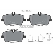 TEXTAR fékbetétkészlet, tárcsafék TEXTAR 2314401 autóalkatrész