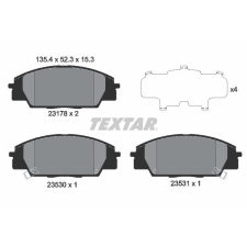 TEXTAR fékbetétkészlet, tárcsafék TEXTAR 2317801 autóalkatrész