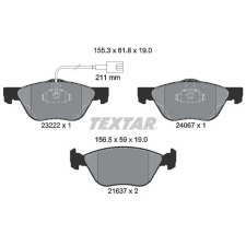 TEXTAR fékbetétkészlet, tárcsafék TEXTAR 2322201 autóalkatrész