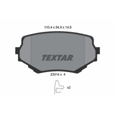 TEXTAR fékbetétkészlet, tárcsafék TEXTAR 2331401 autóalkatrész