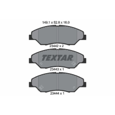 TEXTAR fékbetétkészlet, tárcsafék TEXTAR 2344201 autóalkatrész
