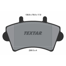 TEXTAR fékbetétkészlet, tárcsafék TEXTAR 2361301 autóalkatrész