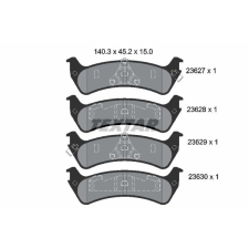 TEXTAR fékbetétkészlet, tárcsafék TEXTAR 2362701 autóalkatrész